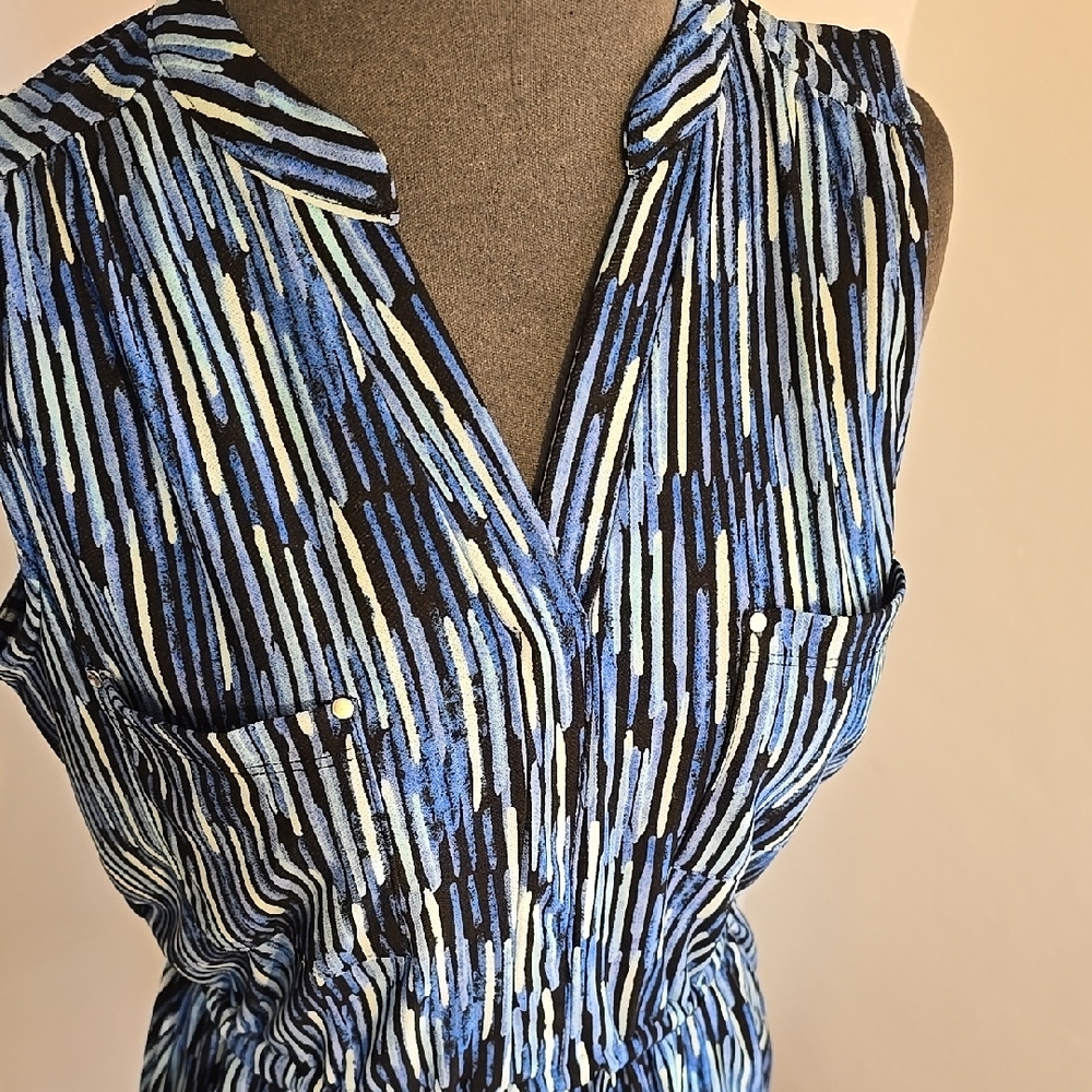 Apt. 9 Blue Sleeveless V-Neck Sundress